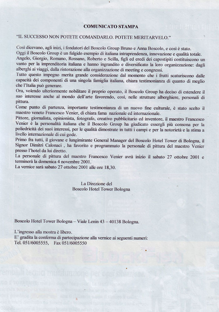 Comunicato stampa