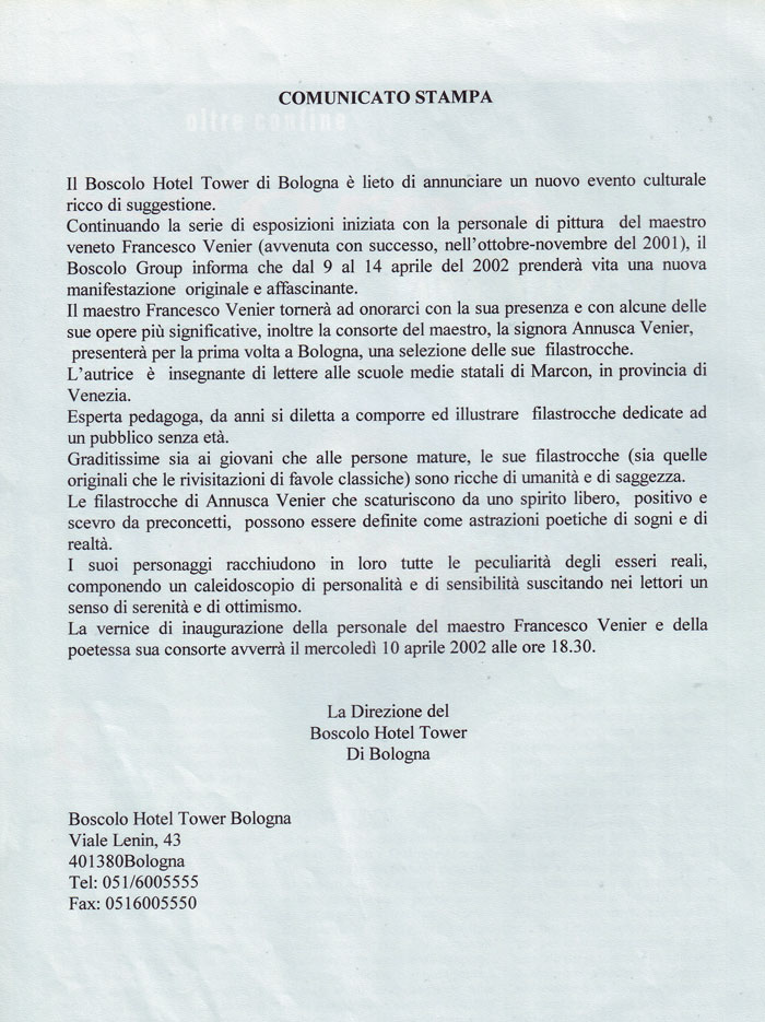 Comunicato stampa