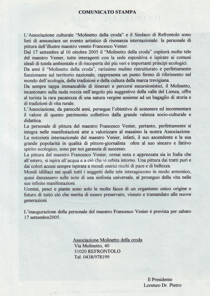 Comunicato stampa